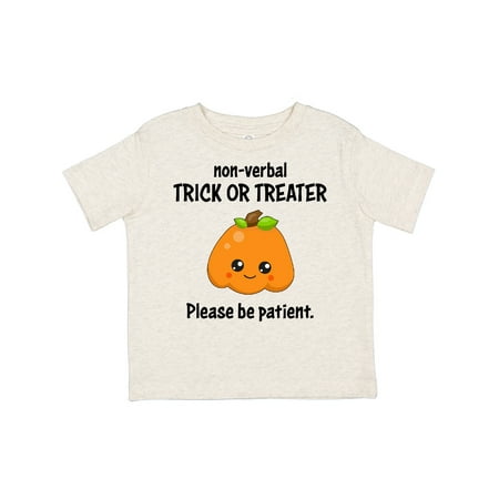 

Inktastic Non-Verbal Trick or Treater with Cute Pumpkin Gift Toddler Boy or Toddler Girl T-Shirt