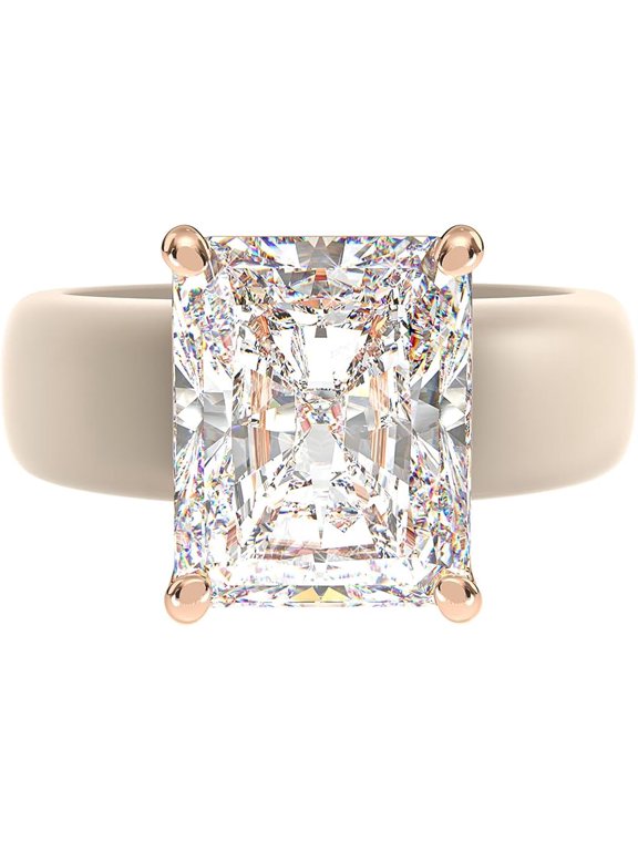 Silicone Ring 108 mm Emerald Cut CZ | Patented Design - GlowStone Collection