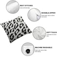 thumbnail image 4 of BANET Faux Fur Snow Leopard Print Throw Pillow Covers , Furry Decorative Pillowcases Pillowslips Cushion Covers for Sofa 18x18in, 4 of 5