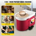 thumbnail image 2 of VEVORbrand Pottery Wheel Machine 11", 0-300rpm Ceramic Wheel, 350w Foot Pedal Shaping Tools 1pc Apron, 2 of 9