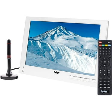 Tyler 15.6 inch Portable TV with Antenna, Portable Small TV with ATSC Tuner, Rechargeable Battery Operated Mini TV LCD Monitor 1080P,Built-in TV Stand,HDMI Input,USB,AV in,Supports Camping,Kitchen