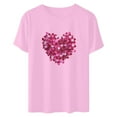 thumbnail image 4 of Tbopshirt Womens Tops,Valentine's Day T-Shirts for Women Graphic,Plus Size Tops,Women Valentines Day Heart Printed Short Sleeve T-Shirt Novelty Graphic Tops Casual Round Neck S-XXXL, 4 of 6
