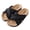 Black, variant on Women’s Cross Strap Slide Sandals Denim Open Toe Comfort Slippers Cork Footbed Casual Summer Indoor Outdoor Footwear