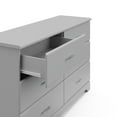 thumbnail image 5 of Storkcraft Brookside 6 Drawer Nursery Double Dresser, Pebble Gray, 5 of 13