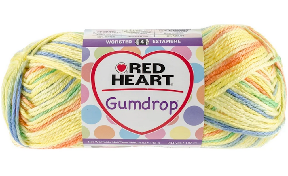 Red Heart Gumdrop Yarn, 204 Yd.