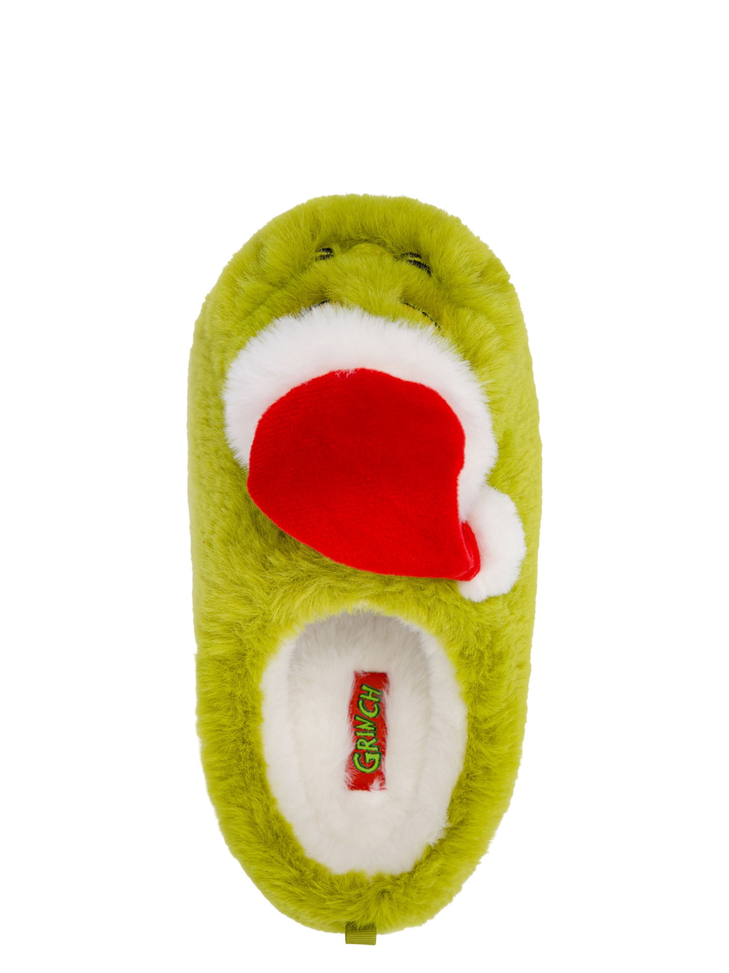 Dr. Seuss Grinch Little & Big Boys 3D Face Plush Clog Slippers