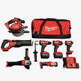 thumbnail image 2 of Milwaukee M18 Fuel Brushless 7-Tool Combo Kit with (2) 5.0 Ah Batteries and Contractor Bag, 2 of 10