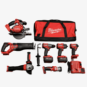 Milwaukee M18 Fuel Brushless 7-Tool Combo Kit with (2) 5.0 Ah Batteries and Contractor Bag