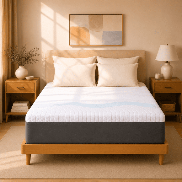 Queen Mattress, GELBIY 10" Gel Memory Foam Mattress in a Box, Pressure Relief