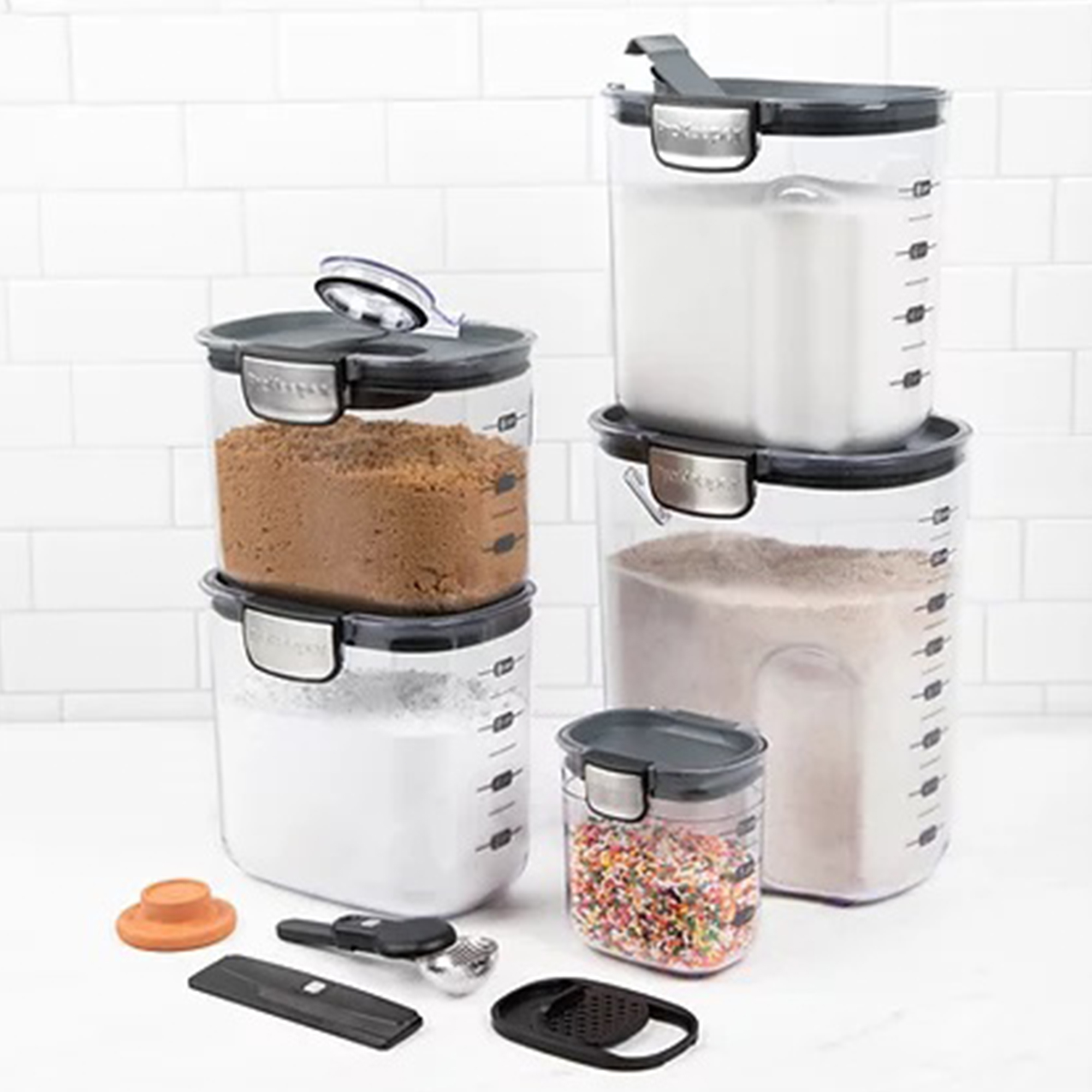 ProKeeper+ 9 Piece Clear Baker's Storage Container Set with Accessories - image 2 of 9