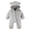 Grey, variant on mgoYE Baby Newborn Baby Bear Outfit With Fold-Over Mittens Footies Thin Fleece Romper Hooded Jumpsuit Winter Coat Girls Boys(Coffee,3-6 Months)