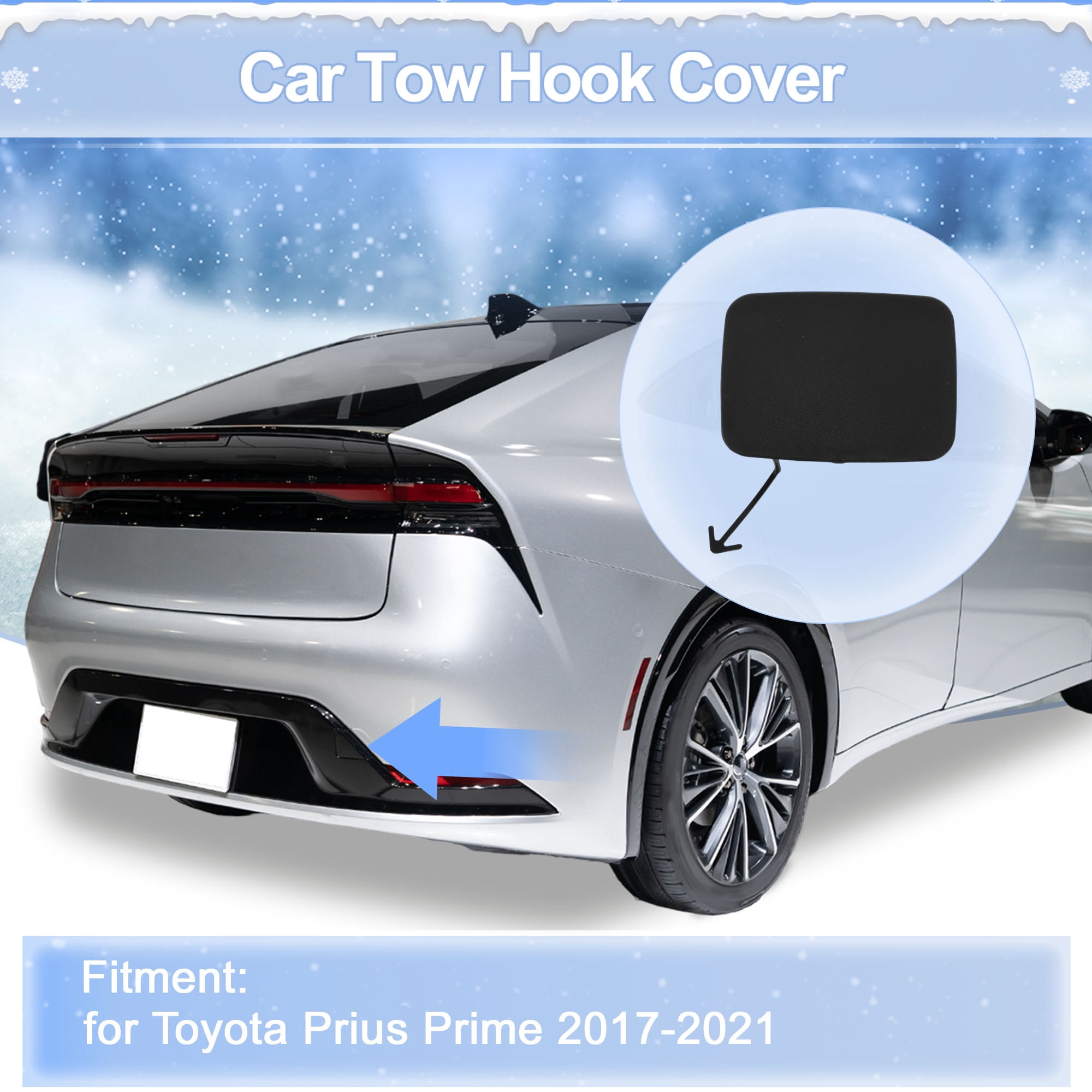 Unique Bargains Rear Right Car Tow Hook Cover for Toyota Prius Prime 2017-2021