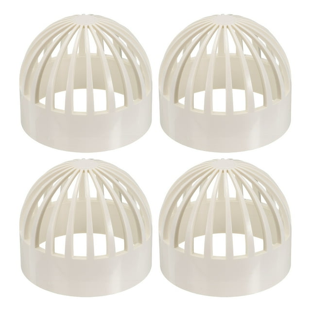 Uxcell 4.3 Inch (110mm) Fish Cover Permeable Cap, 4Pcs Aquarium Guard, White