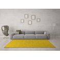 thumbnail image 3 of Ahgly Company Machine Washable Indoor Rectangle Solid Yellow Modern Area Rugs, 7' x 9', 3 of 4