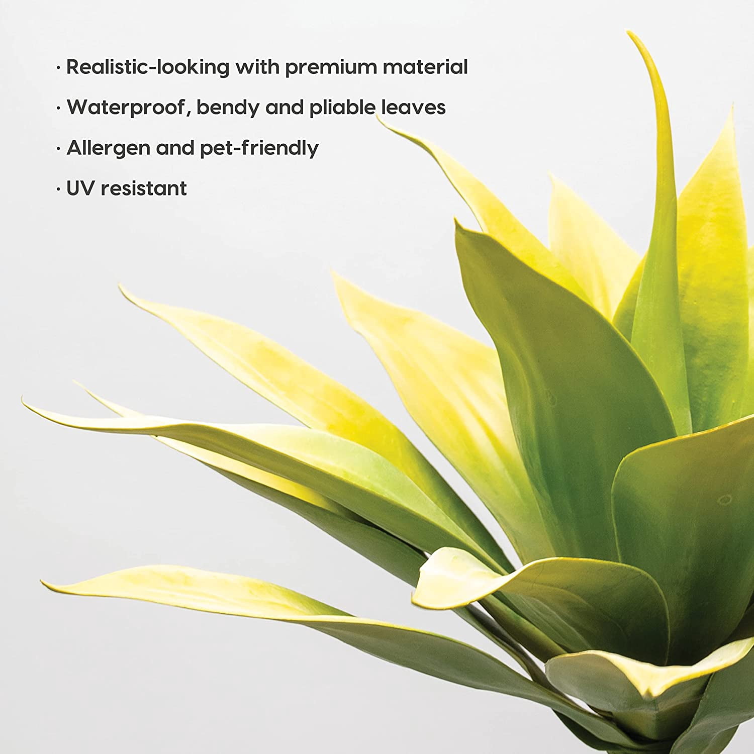 Artificial Plant Outdoor Agave - Large Size UV Resistant Fake Agave Plants for Indoor and Outdoor Decor(28 Inch)