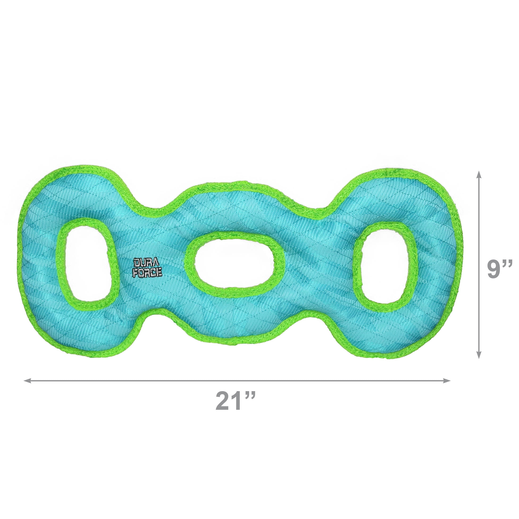 DuraForce 3 Way Tug O War Durable Woven Fiber Squeaky Dog Toy