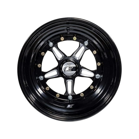Keizer 1383BCB 13x8 Wheel, Black, 3 Inch Offset