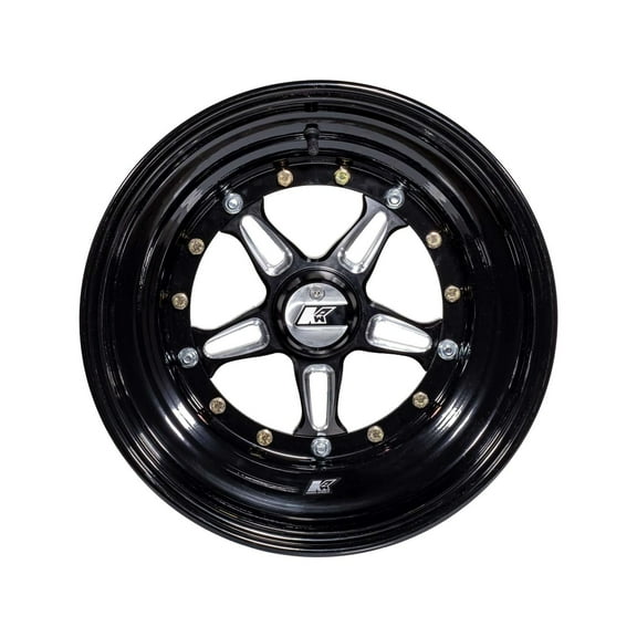 Keizer 1383BCB 13x8 Wheel, Black, 3 Inch Offset
