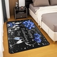 thumbnail image 3 of Erosebridal Romantic Rose Decorative Rug 5x7 Blue Silver Black Carpet Women Couple Glitter Sequins Diamond Area Rug Wine Glass High Heels Decorative Accent Rug Room Decor, 3 of 6