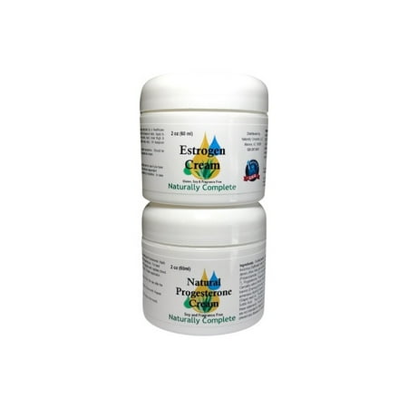 - Naturally Complete Estro Pack = Two 2 oz. Jar of Progesterone & One Estrogen/Estriol 2 Natural Menopause Products in One Package | Non-GMO | Soy-Free | Made in USA