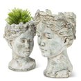 thumbnail image 2 of Woman Head Planter, 2 of 5