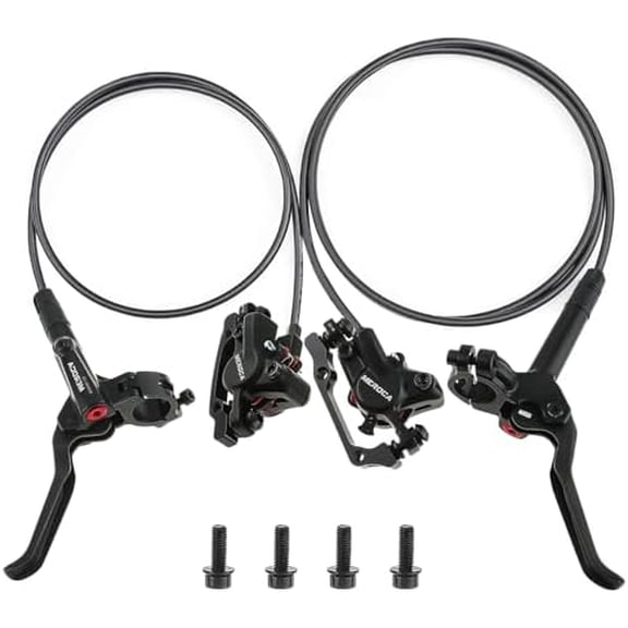 MT200 MTB Hydraulic Disc Brakes, Left Front 800mm Right Rear 1400mm Aluminum Alloy Mountain Bike Hydraulic Disc Brake Set, Dual Disc Piston Brakes Fit for 160mm Rotors$$Sport & Recreation Other
