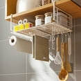 thumbnail image 3 of MesaSe Bathroom Kitchen Bedroom Hanging Storage Shelf Under Cabinet Organizer Removable Hook Style Seasoning Storage Rack, 3 of 14