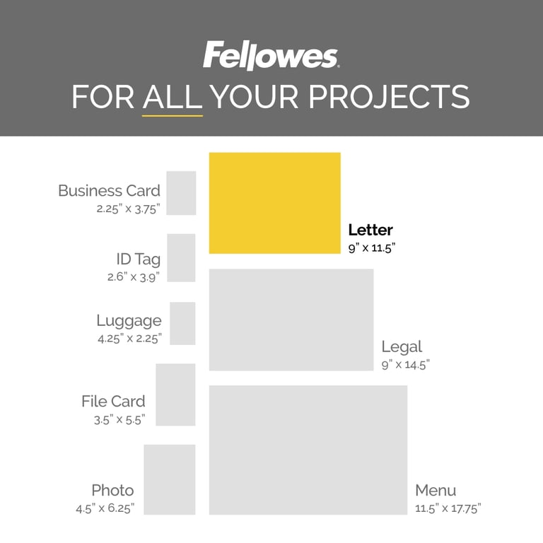 Fellowes ImageLast Laminating Pouches, Jam Free, Letter Size, 5