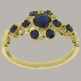 thumbnail image 2 of LBG British Made 18k Yellow Gold Natural Sapphire Womens Promise Ring - 33 size options - Size 9.5, 2 of 7