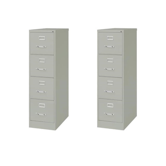 Scranton & Co Set of 2 26.5"D 4-Drawer Letter Width Vertical Filing Cabinet