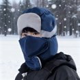 thumbnail image 2 of Hioecau Riding Headgear Windproof Warm Thermal Hat with Velvet Lining Detachable Face Guard Skiing Cycling Hat, 2 of 8