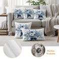 thumbnail image 5 of Outdoor Pillow Covers 20x12 Set of 2, Blue Spring Floral Waterproof Patio Throw Pillow Covers for Couch Sofa Chair, Watercolor Summer Flowers Decorative Pillowcases for Throw Pillows, 5 of 9