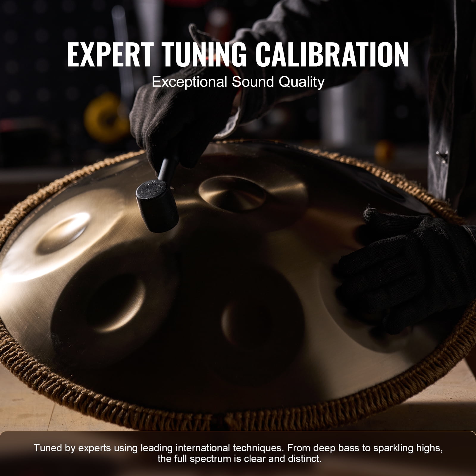 VEVOR Handpan Drum, 22 in & 9 Notes, D Minor Hand Drum, Hand Pan Drum Instrument with Mallets, 440Hz Handpan Stand & Carry Bag, Steel Healing Sound Drum, Percussion Instruments for Adults Beginners