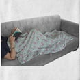 thumbnail image 6 of Pink Flamingo Soft Flannel Fleece Throw Blanket, Birds of Hawaii Exotic Animals on Polka Dot Backdrop, Cozy Plush for Indoor and Outdoor Use, 50" x 60", Mint Green Pale Pink, by Ambesonne, 6 of 6