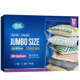 Ziploc Extra Heavy Duty Big Bags, X-Large, 4-Pack, Pleated Bottom