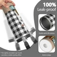 thumbnail image 2 of 30 Oz Tumbler Pumpkin with Black and White Grids Tumbler with Lid and Straw, Birthday Gift Cup for Friend Women Men Coffee Travel Mug Thanksgiving Day Halloween Christmas Gift Water Bottle, 2 of 7
