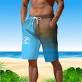 thumbnail image 2 of CHENge Big Tall Swim Trunks Loose Fit Solid Color Quick-Dry 4th Of July Swim Trunks with Compression Liner Stretch Fabric Summer Swimwear, 2 of 5