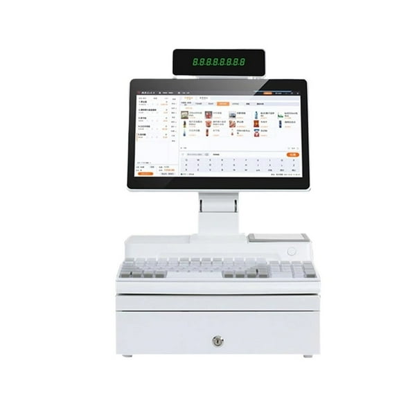 14.1 Inch Touch Screen, Cash Box, Keyboard, Built-in 58mm Printer Whole Packa POS Computer Factory POS System Cash Register ,Easy to Setup
