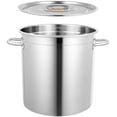 thumbnail image 4 of Large Stock Pot with Lid, 30 Quart Commercial Stockpot Stainless Steel Cooking Pot w/Lid and Riveted Handles Heavy Duty Large Pots for Cooking, Induction, Electric Stoves, 4 of 7