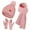 Pink, variant on Hat,Scarf and Gloves Sets for Women's Winter Beanie Hat Touch Screen Gloves Long Scarf Set,Black