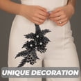 thumbnail image 4 of QUMIIRITY 2Ud Parches De Bordado En Negro Para Ropa Decorativos De Flor Para Vestidos Y Faldas, 4 of 6