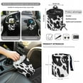 thumbnail image 4 of Renewold Cow Print 12 PCS Front Car Seat Cover Full Set, with Steering Wheel Cover Seat Belt Pad Cover Armrest Box Mat Trash Bin Rear View Mirror Cover Cup Holders Keychain Air Vent Bag Car Decor, 4 of 7