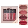 thumbnail image 1 of Juego de 4 Labiales Mate HANDAIYAN: Duraderos, Sin Transferencia y en Elegante Estuche Regalo – Tonos Versátiles para Cada Ocasión, Fórmula Cómoda y Fácil de Aplicar., 1 of 6