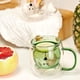 thumbnail image 3 of Bonita taza de té con forma de oso, taza de café con asa, taza de leche de 250 ml, taza de café de vidrio con doble aislamiento, regalo personal de cumpleaños, San Valentín y oficina (bonita taza de, 3 of 5