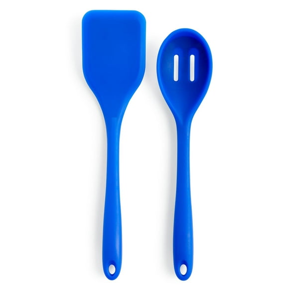 Art & Cook Spatule Solide en Silicone & Cuillère Fendue, Ensemble de 2