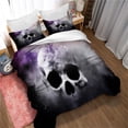 thumbnail image 1 of Gothic Skull Duvet Cover | 2-Sided Reversible Duvet Cover with Matching Pillowcase, Blue), 1 of 5