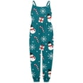 thumbnail image 5 of HNMKIU Children Christmas Jumpsuit Toddler Baby Girl Christmas Prints Jumpsuit Sleeveless Romper Outfits Pants Clothes Christmas Outfit Light Blue - 7-8Years, 5 of 5