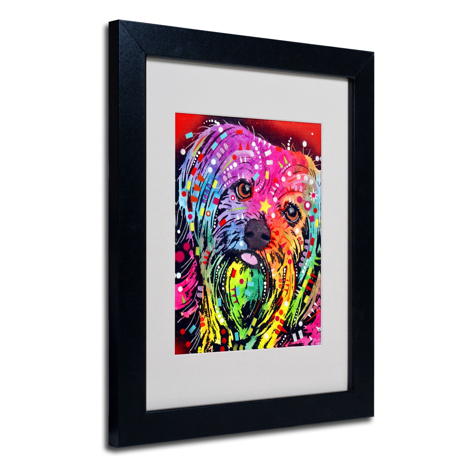Trademark Fine Art "Yorkie" Canvas Art by Dean Russo, Wood Frame