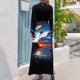 thumbnail image 3 of Vestido largo con puesta de sol Ropa femenina Vestido para mujer, 3 of 5