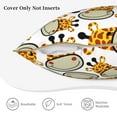 thumbnail image 5 of Kll Giraffes Head Decorative Throw Pillow Covers Velvet Soft For Couch Sofa Bedroom Living Room Outdoor -16"X16", 5 of 8